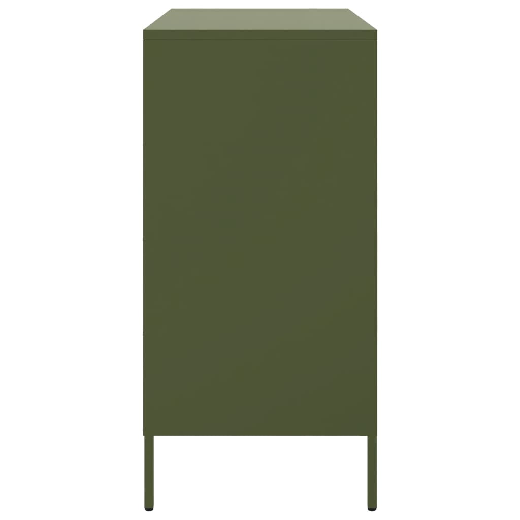 Buffet vert olive 68x39x79 cm acier - XIOS