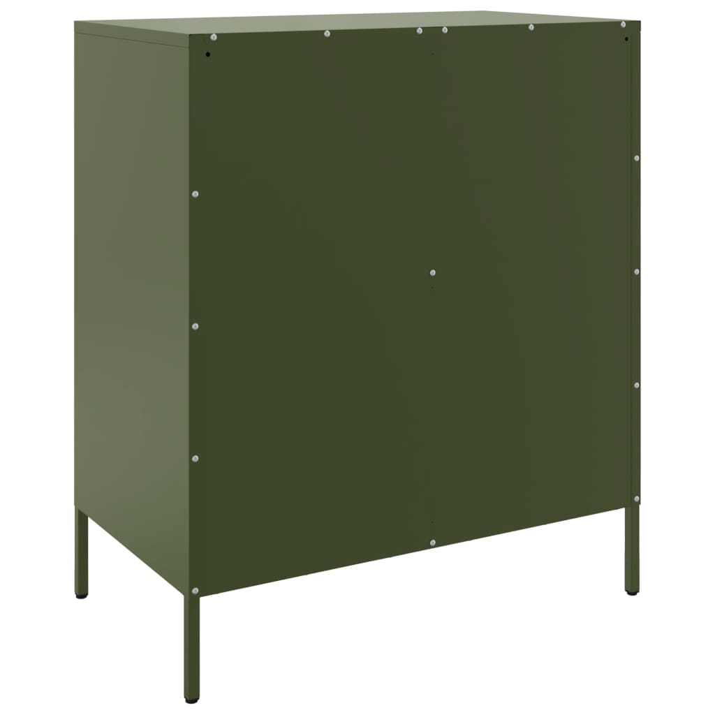 Buffet vert olive 68x39x79 cm acier - XIOS