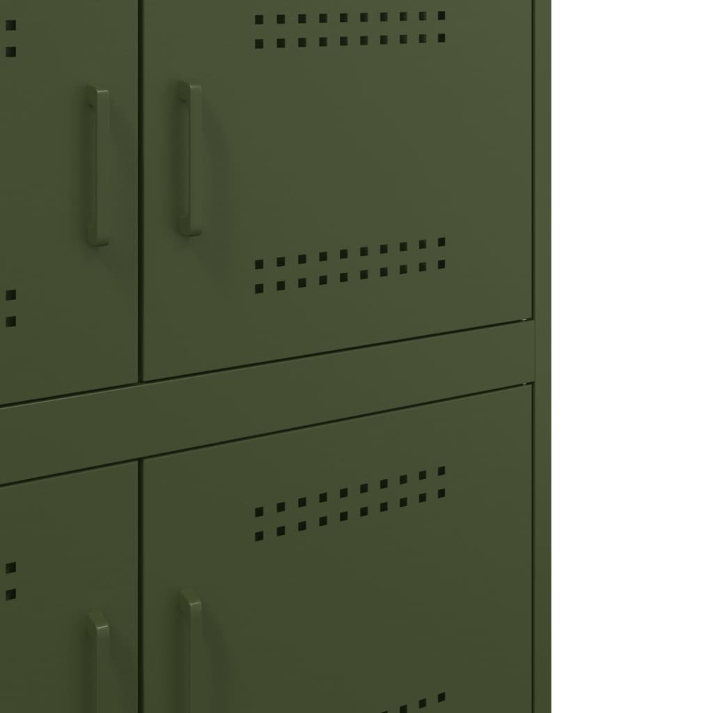 Buffet vert olive 68x39x79 cm acier - XIOS