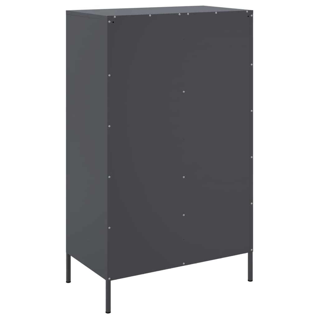 Buffet haut anthracite 68x39x113 cm acier - XIOS