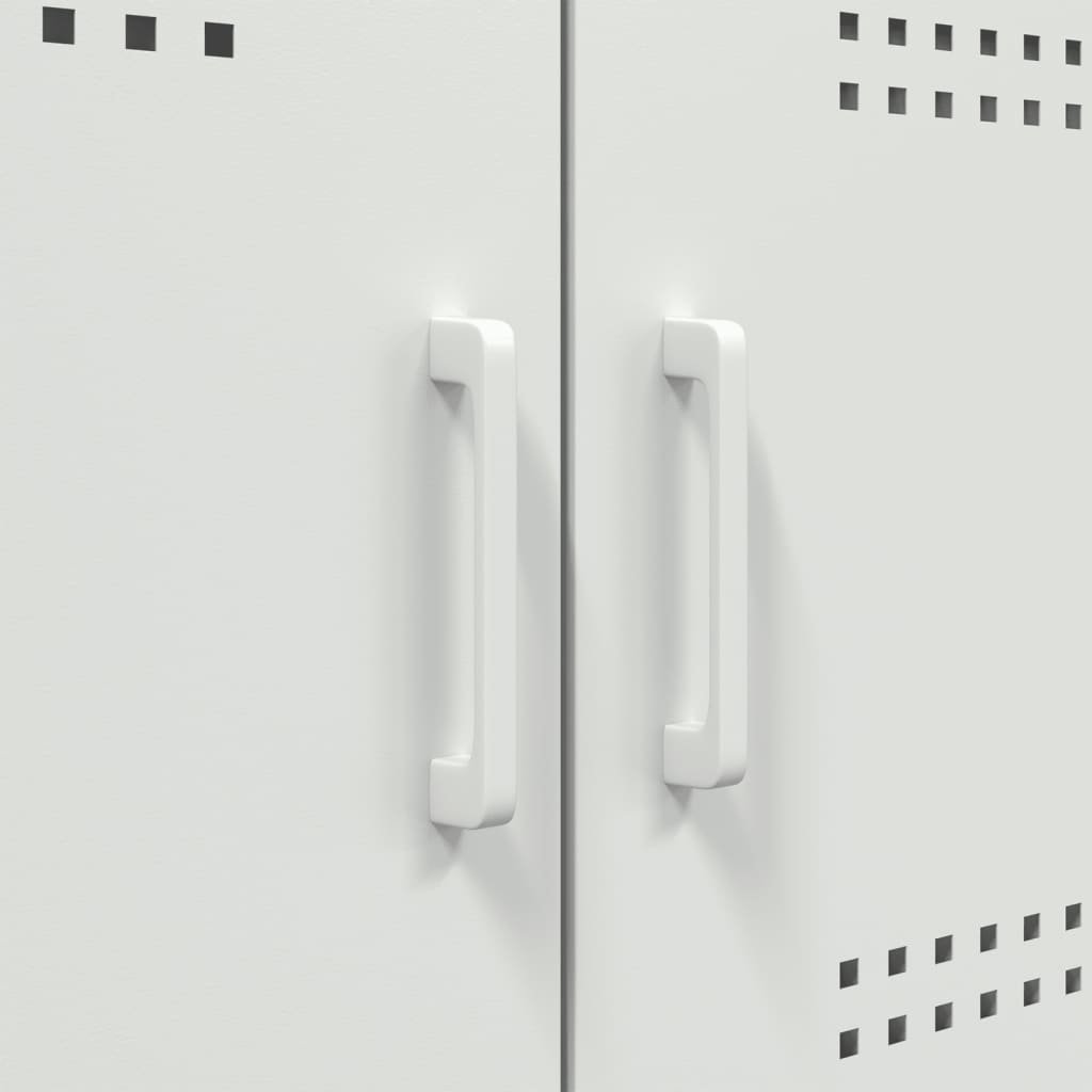 Buffet haut blanc 68x39x113 cm acier - XIOS