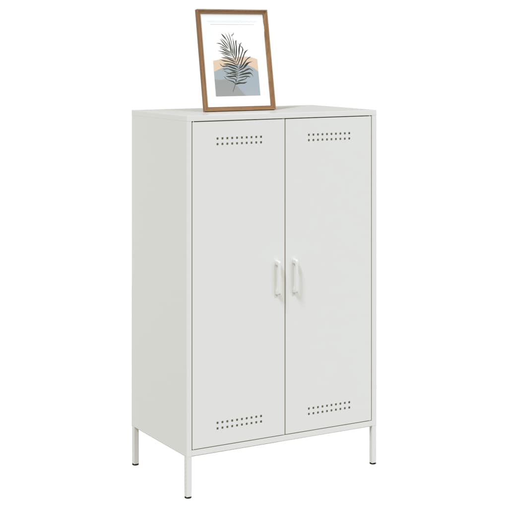 Buffet haut blanc 68x39x113 cm acier - XIOS