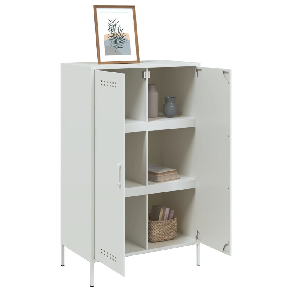 Buffet haut blanc 68x39x113 cm acier - XIOS