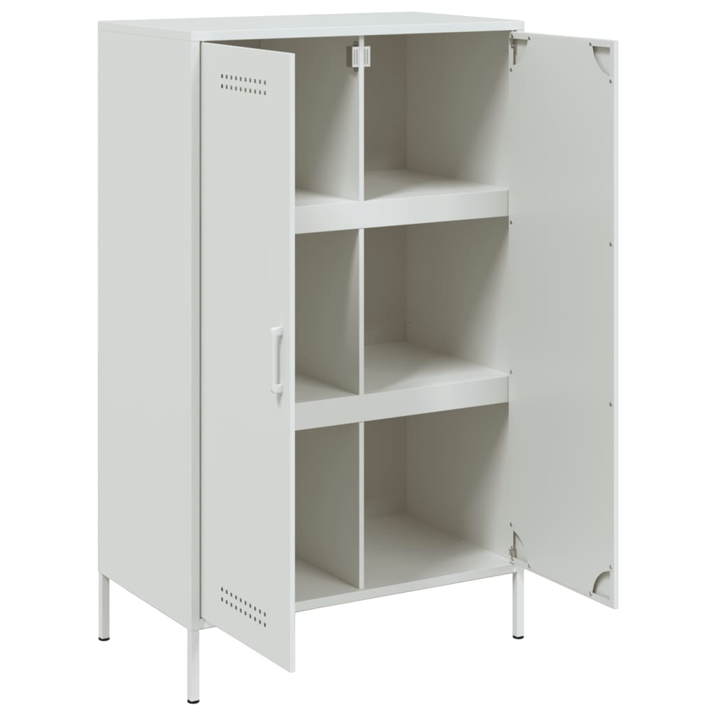 Buffet haut blanc 68x39x113 cm acier - XIOS