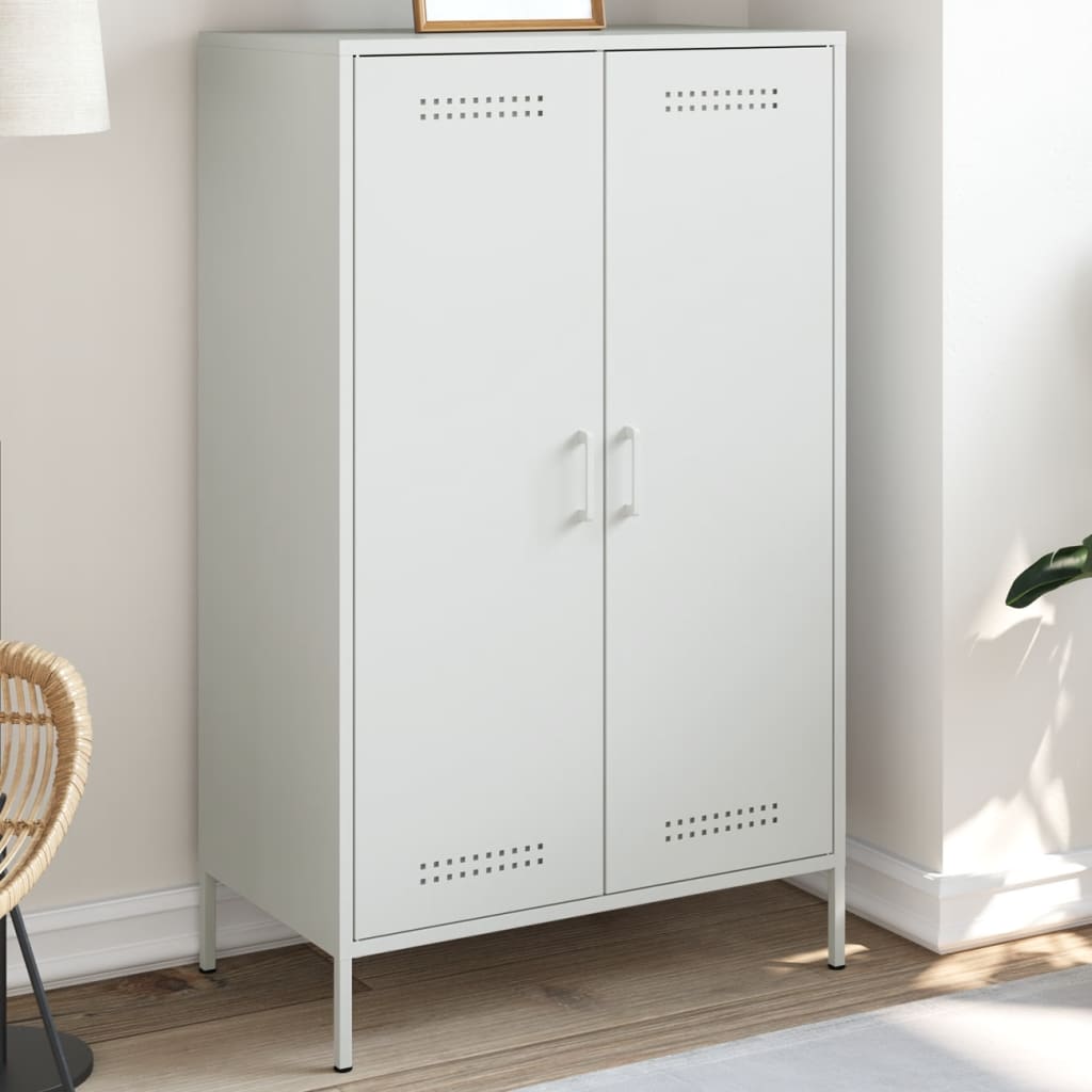 Buffet haut blanc 68x39x113 cm acier - XIOS