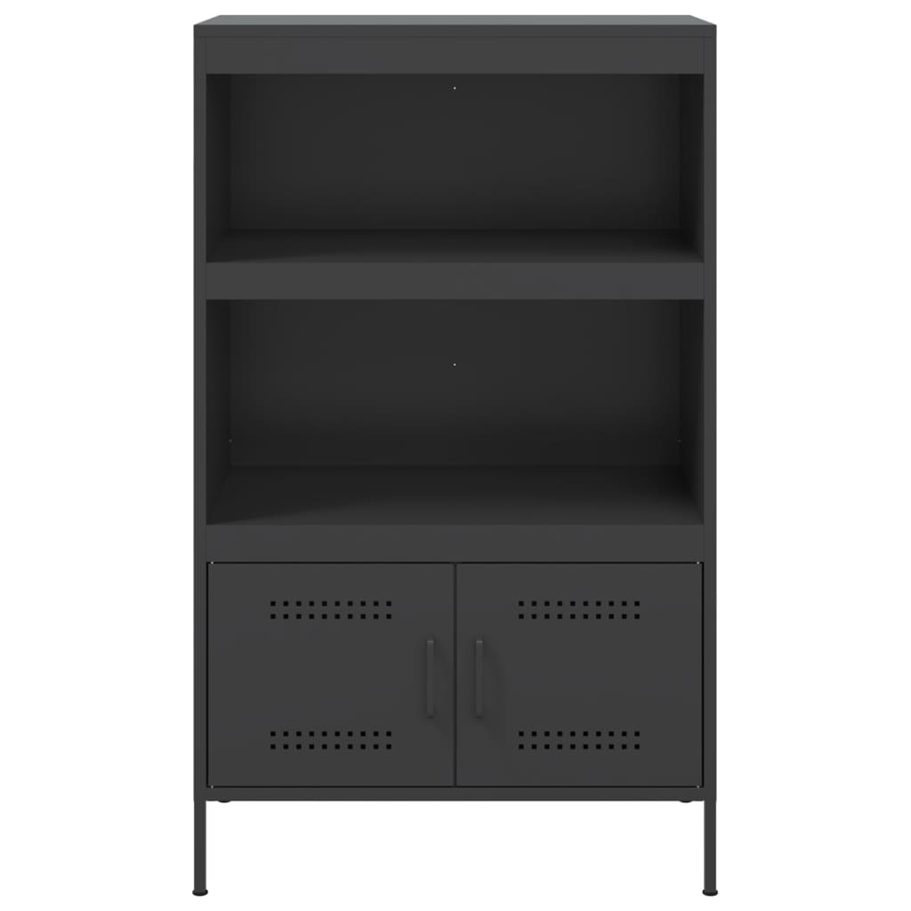 Buffet haut noir 68x39x113 cm acier - XIOS