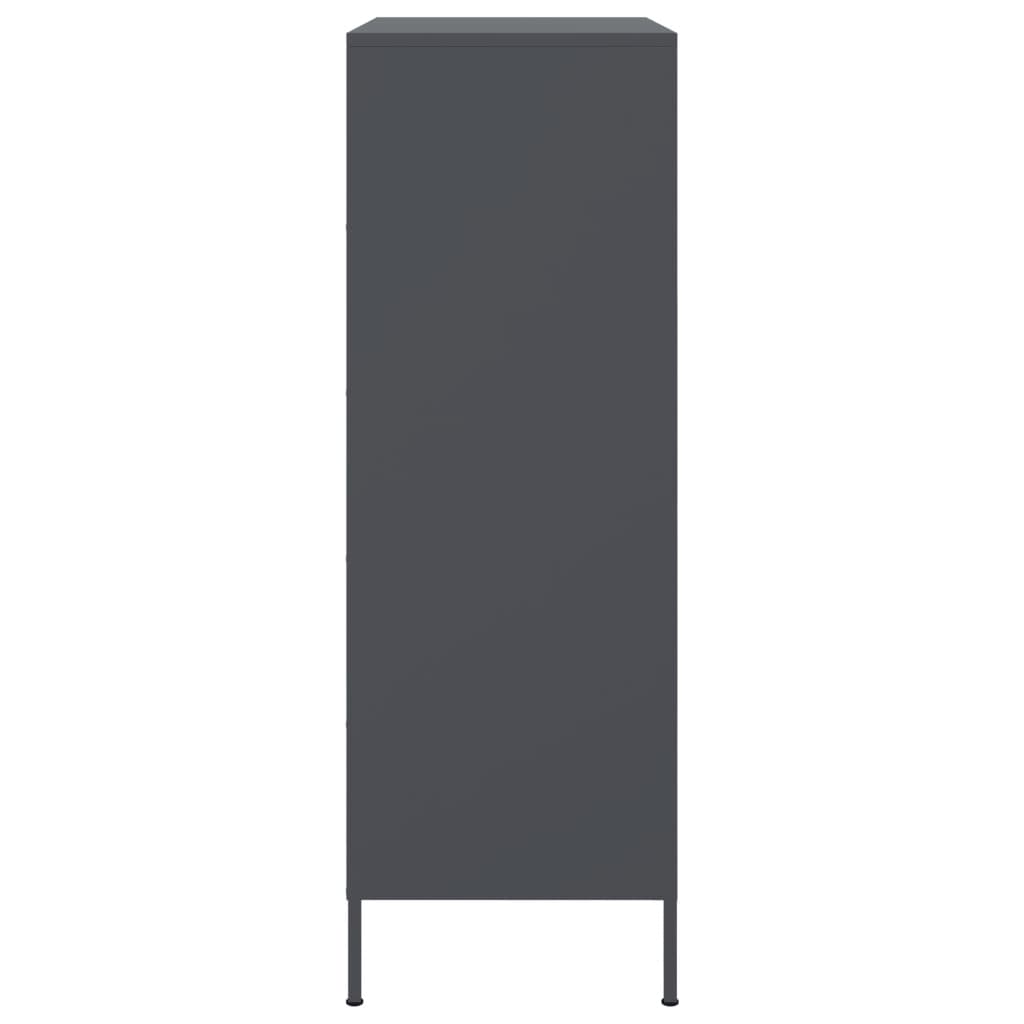 Buffet haut anthracite 68x39x113 cm acier - XIOS