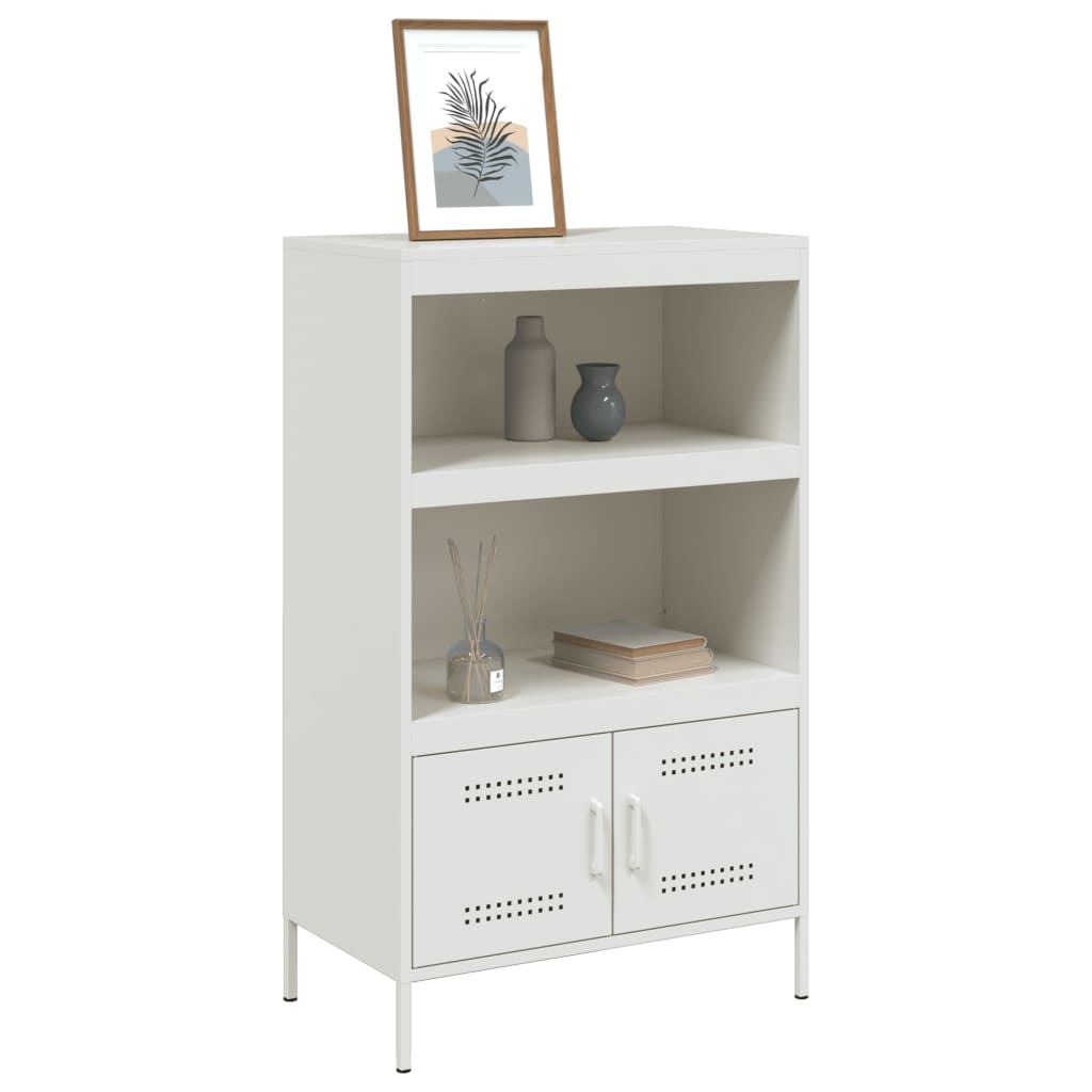 Buffet haut blanc 68x39x113 cm acier - XIOS