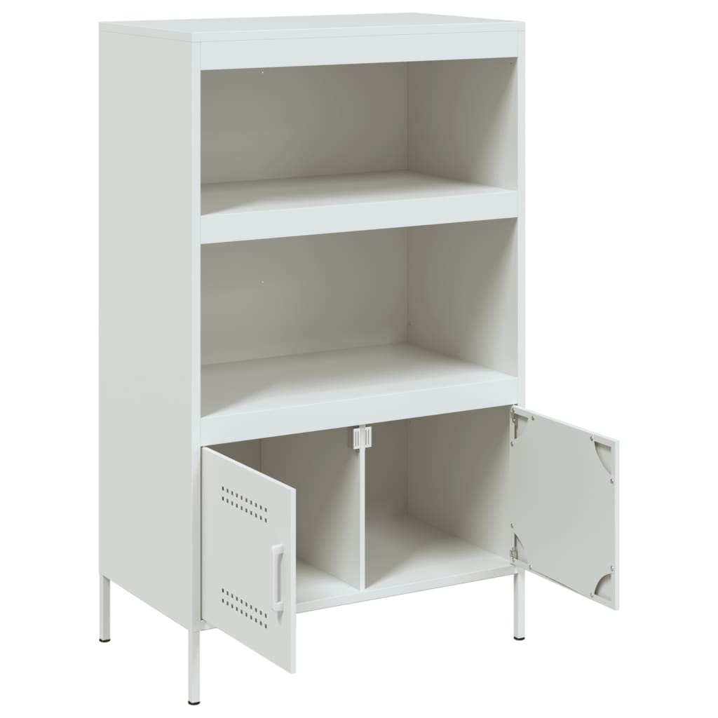 Buffet haut blanc 68x39x113 cm acier - XIOS