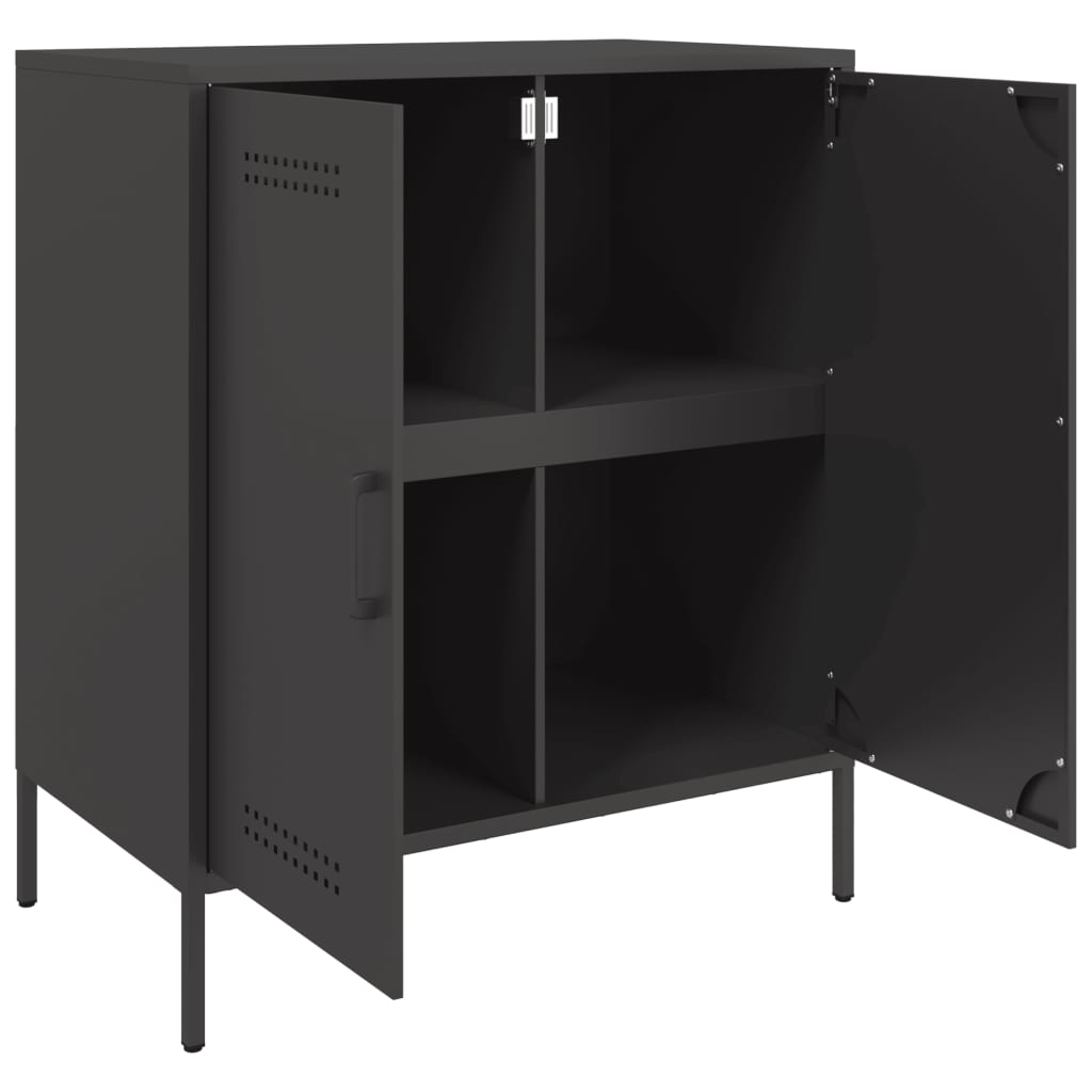 Buffet noir 68x39x79 cm acier - XIOS