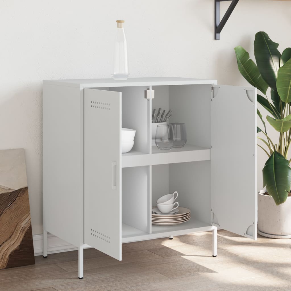 Buffet blanc 68x39x79 cm acier - XIOS