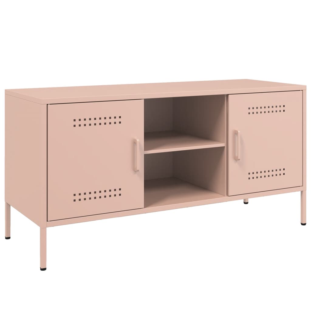 Meuble TV rose 100,5x39x50,5 cm acier - XIOS