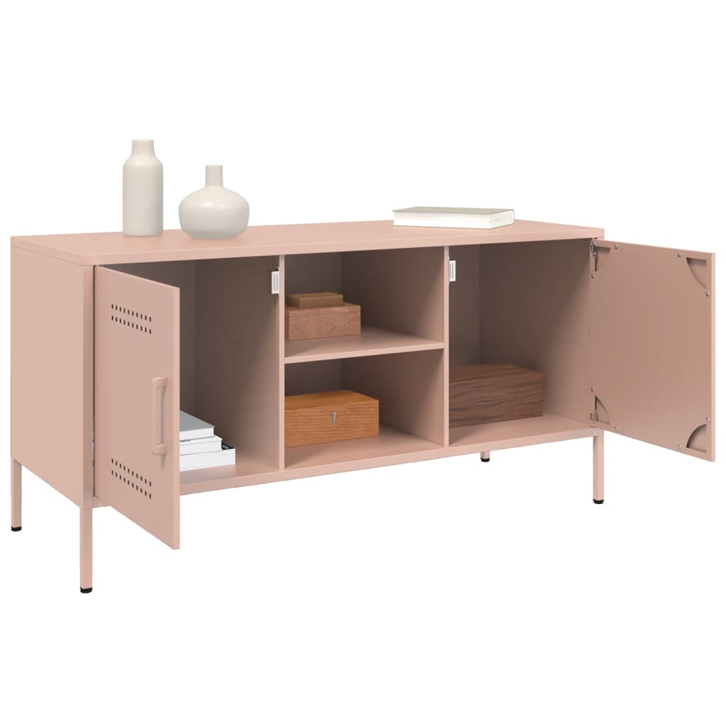 Meuble TV rose 100,5x39x50,5 cm acier - XIOS