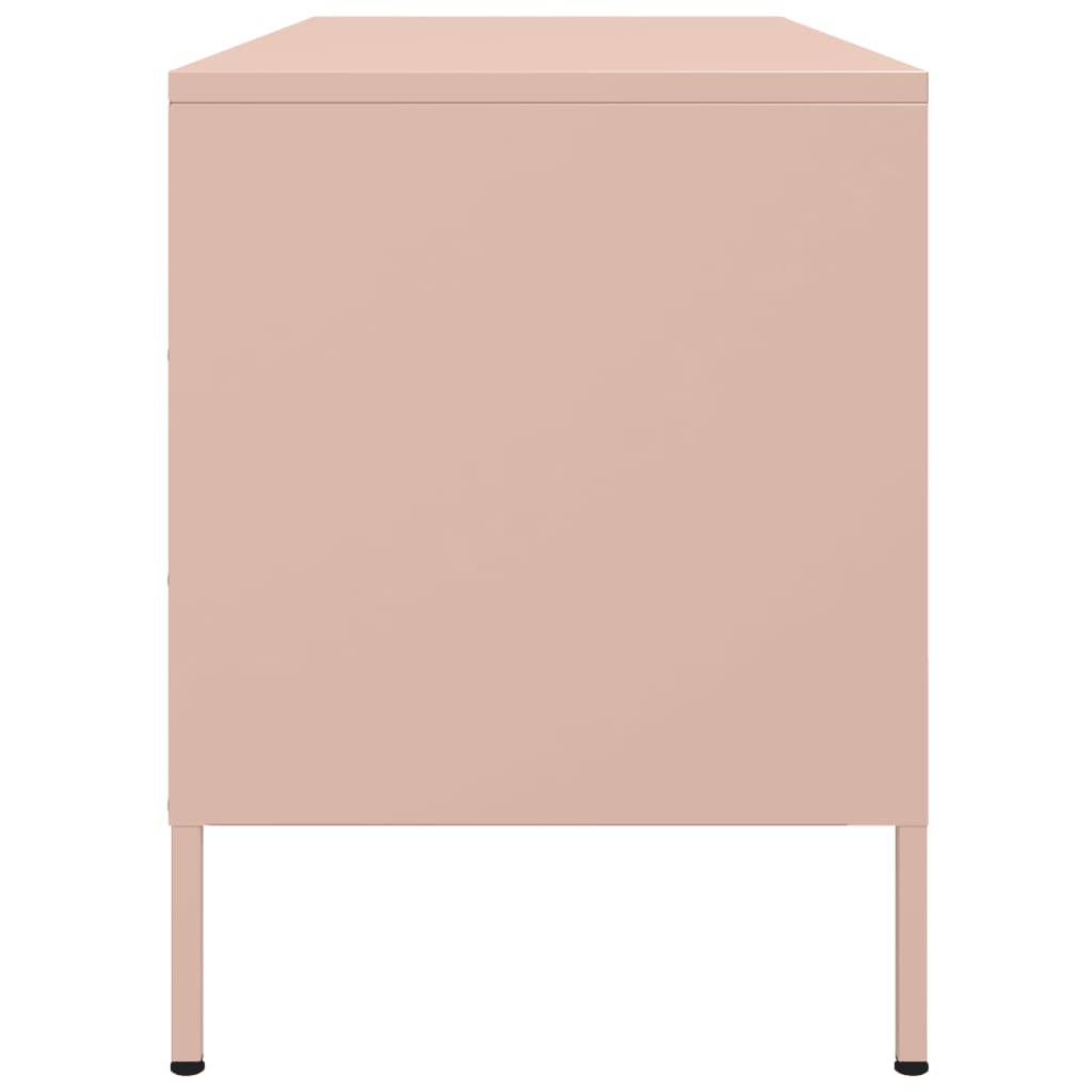 Meuble TV rose 100,5x39x50,5 cm acier - XIOS