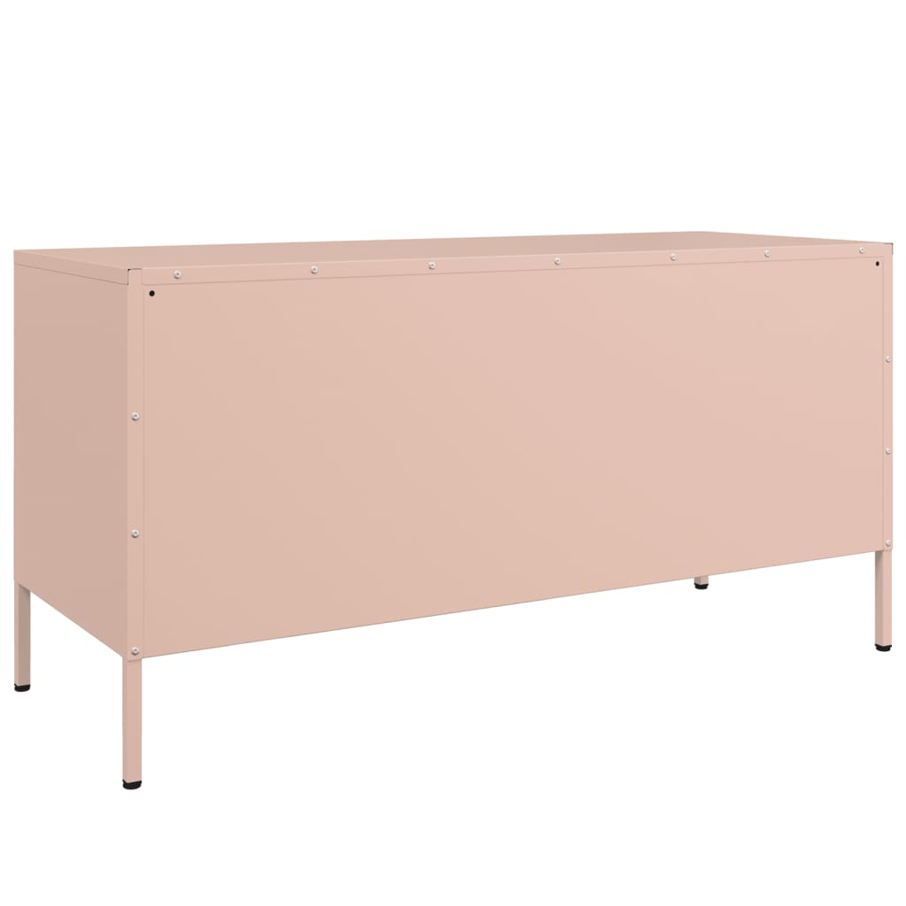 Meuble TV rose 100,5x39x50,5 cm acier - XIOS