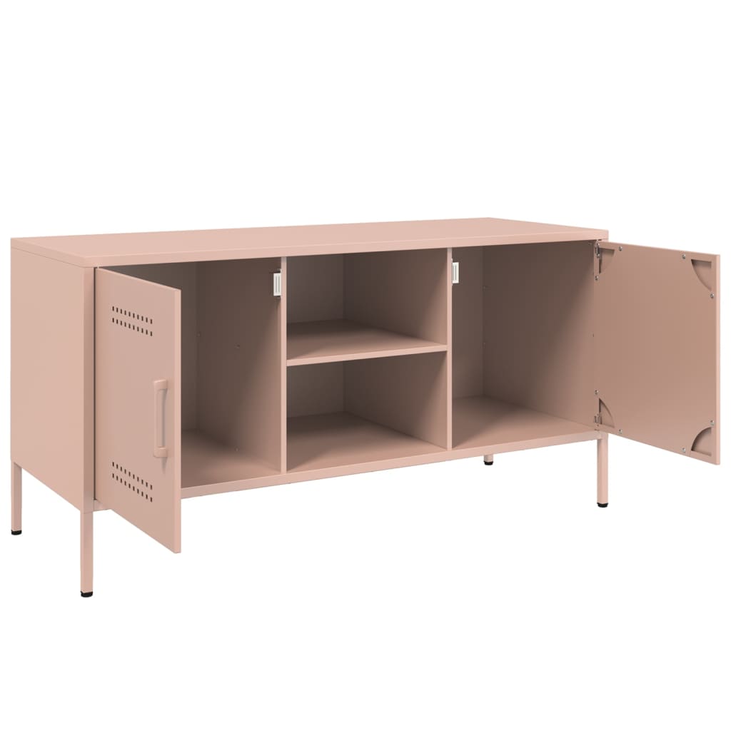 Meuble TV rose 100,5x39x50,5 cm acier - XIOS