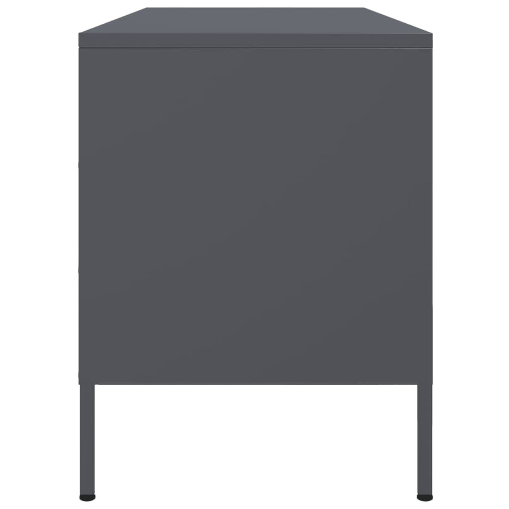 Meuble TV anthracite 100,5x39x50,5 cm acier - XIOS
