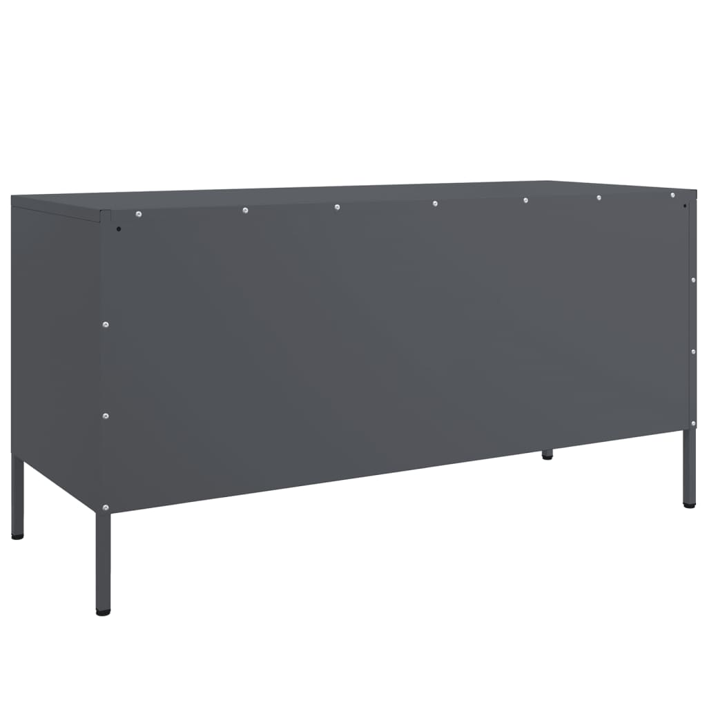 Meuble TV anthracite 100,5x39x50,5 cm acier - XIOS