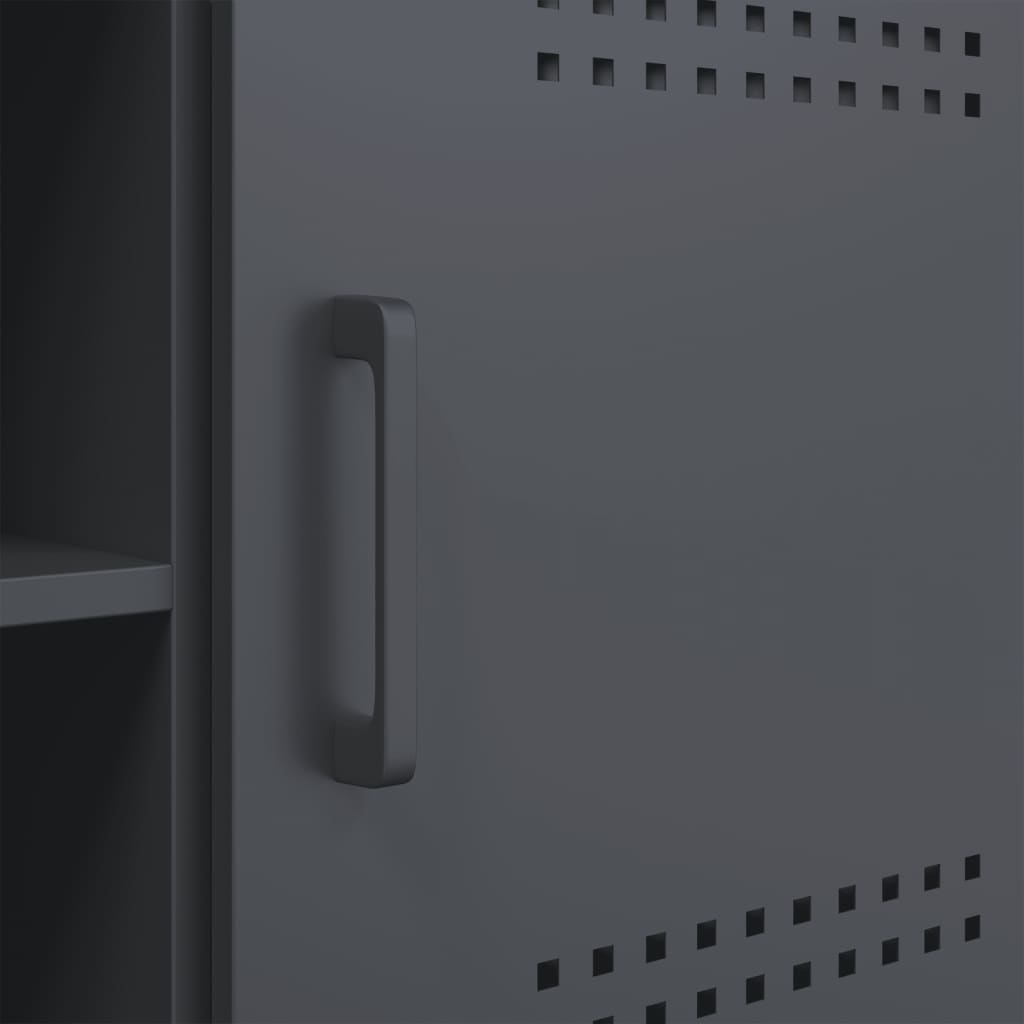 Meuble TV anthracite 100,5x39x50,5 cm acier - XIOS