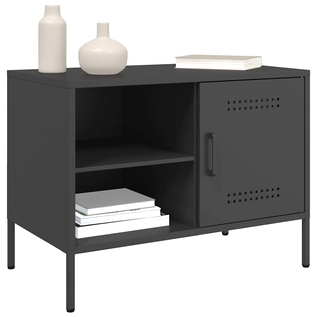 Meuble TV noir 68x39x50,5 cm acier - XIOS