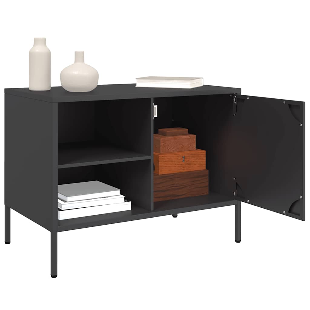Meuble TV noir 68x39x50,5 cm acier - XIOS