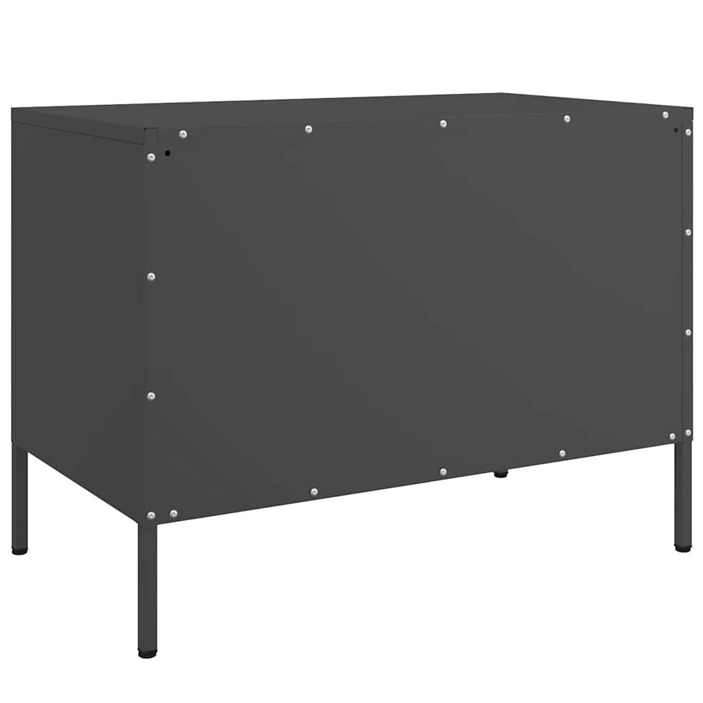 Meuble TV noir 68x39x50,5 cm acier - XIOS