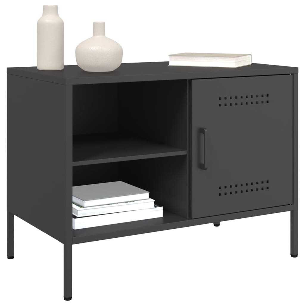 Meubles TV 2 pcs noir 68x39x50,5 cm acier - XIOS