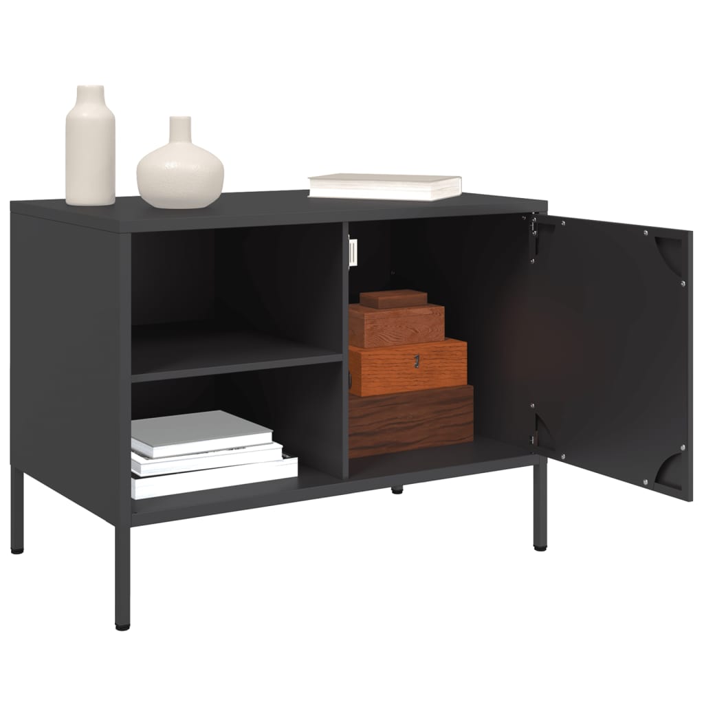 Meubles TV 2 pcs noir 68x39x50,5 cm acier - XIOS