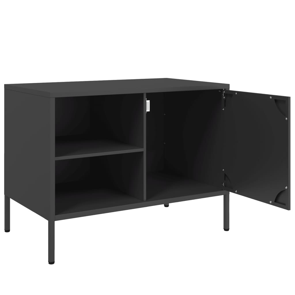 Meubles TV 2 pcs noir 68x39x50,5 cm acier - XIOS