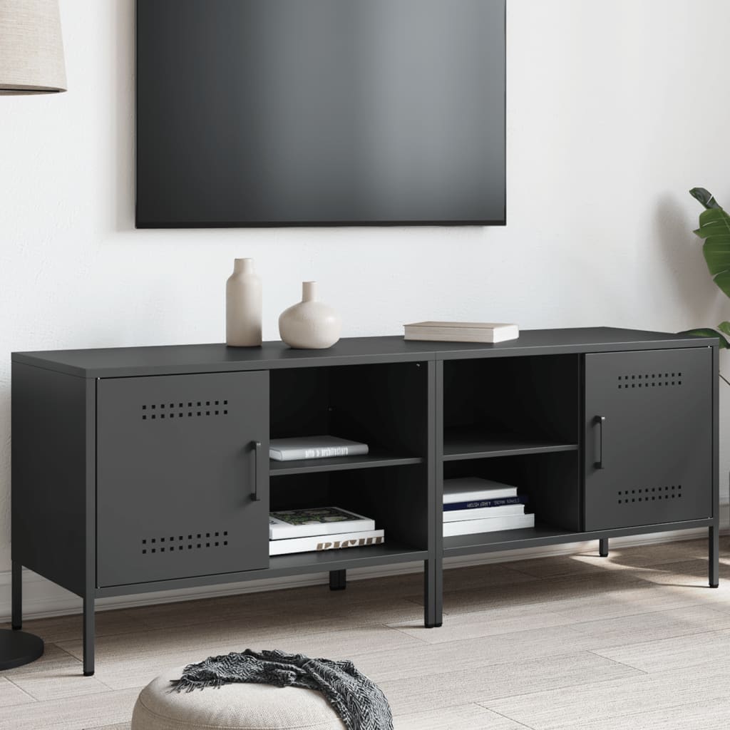 Meubles TV 2 pcs noir 68x39x50,5 cm acier - XIOS