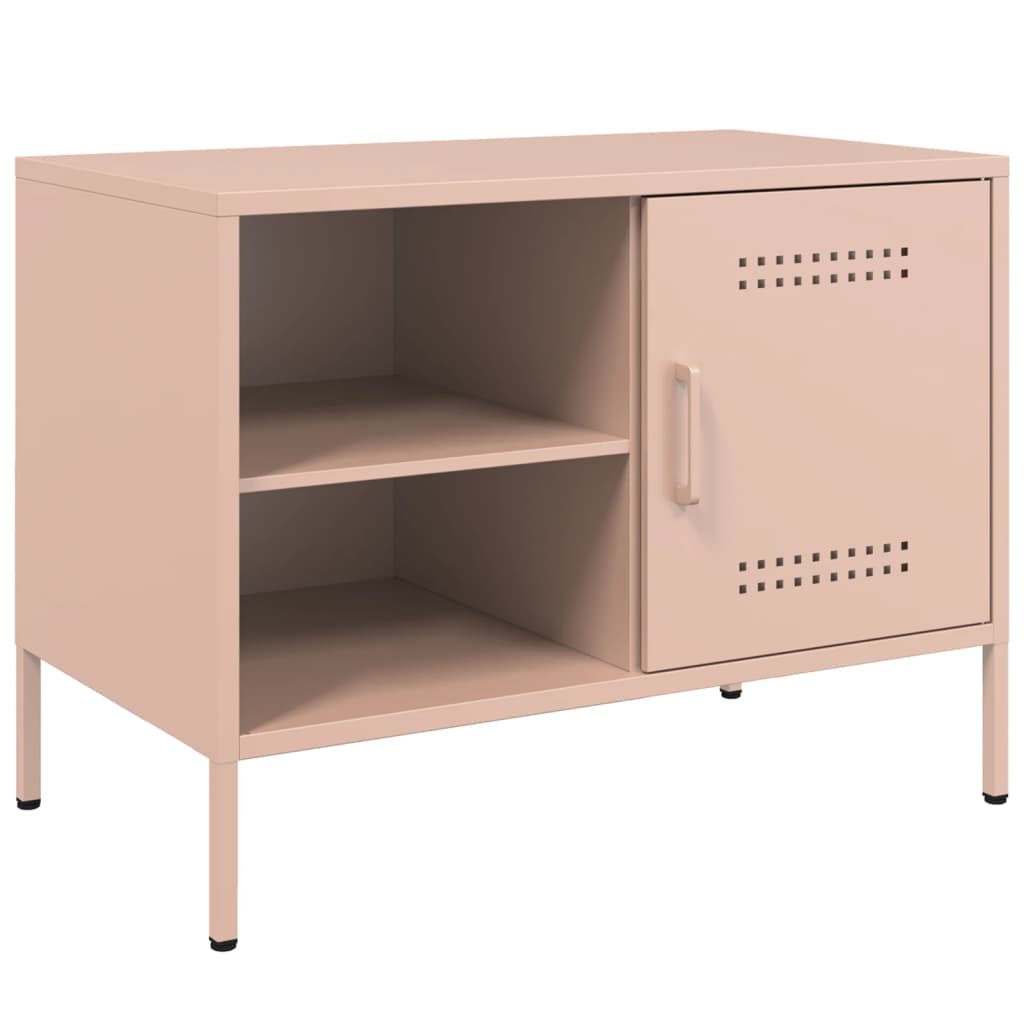 Meuble TV rose 68x39x50,5 cm acier - XIOS