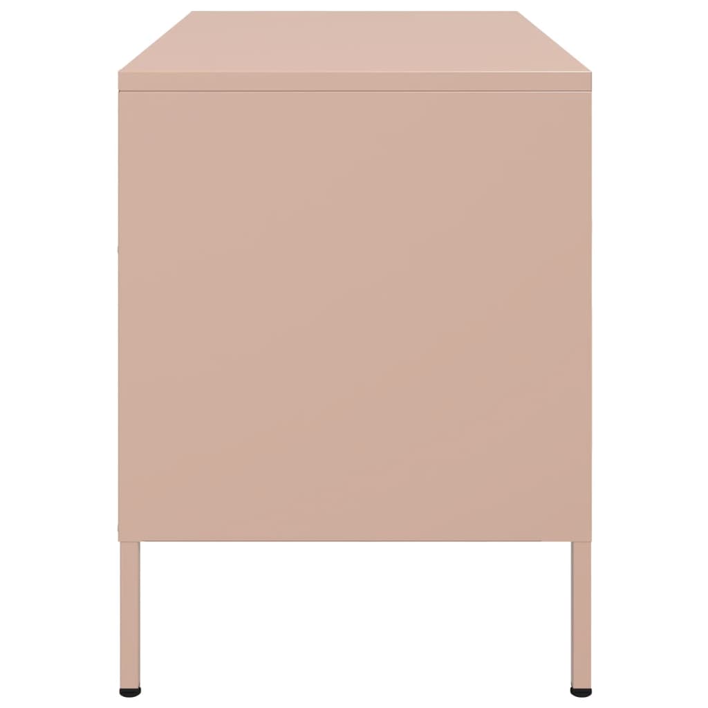 Meuble TV rose 68x39x50,5 cm acier - XIOS
