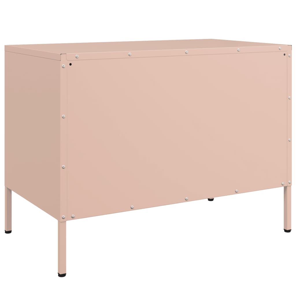 Meuble TV rose 68x39x50,5 cm acier - XIOS