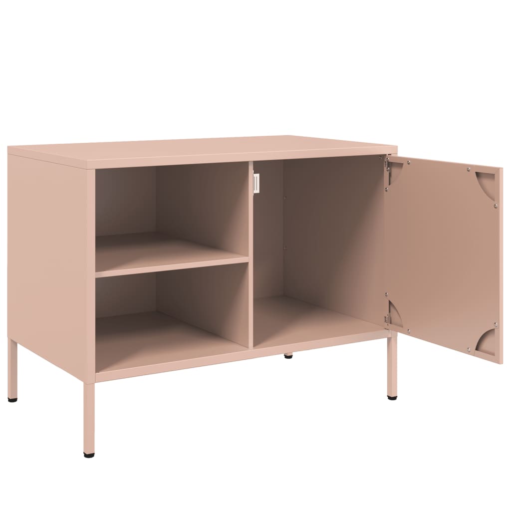 Meuble TV rose 68x39x50,5 cm acier - XIOS