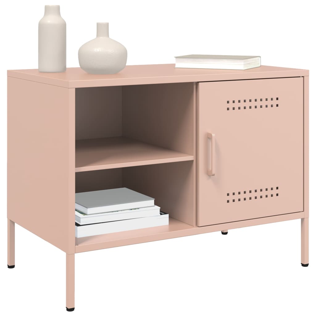 Meubles TV 2 pcs rose 68x39x50,5 cm acier - XIOS