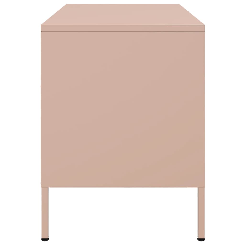 Meubles TV 2 pcs rose 68x39x50,5 cm acier - XIOS