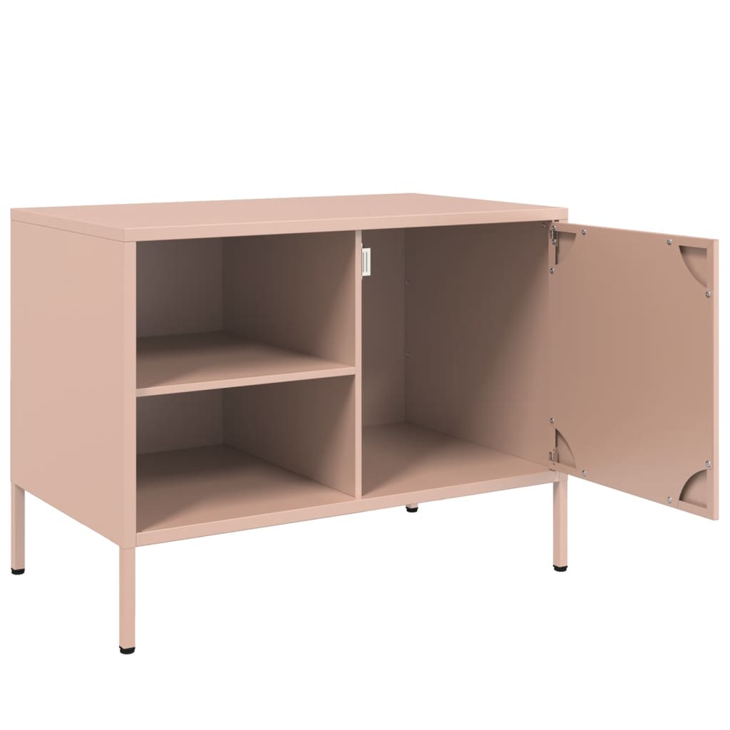 Meubles TV 2 pcs rose 68x39x50,5 cm acier - XIOS