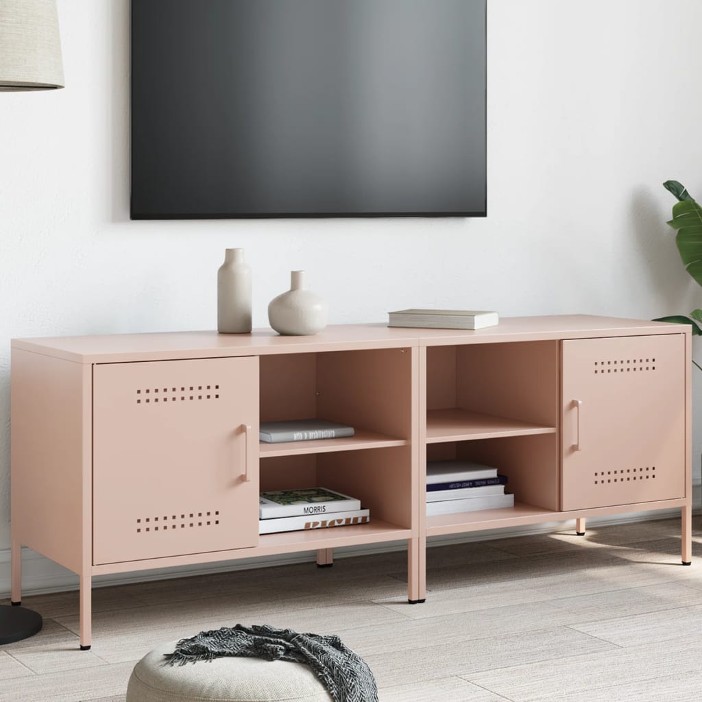 Meubles TV 2 pcs rose 68x39x50,5 cm acier - XIOS