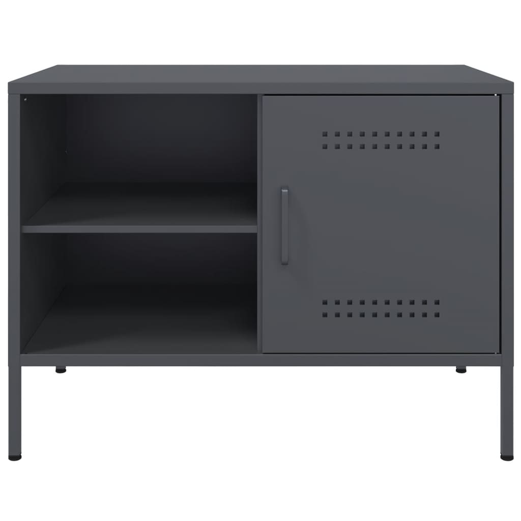 Meuble TV anthracite 68x39x50,5 cm acier - XIOS
