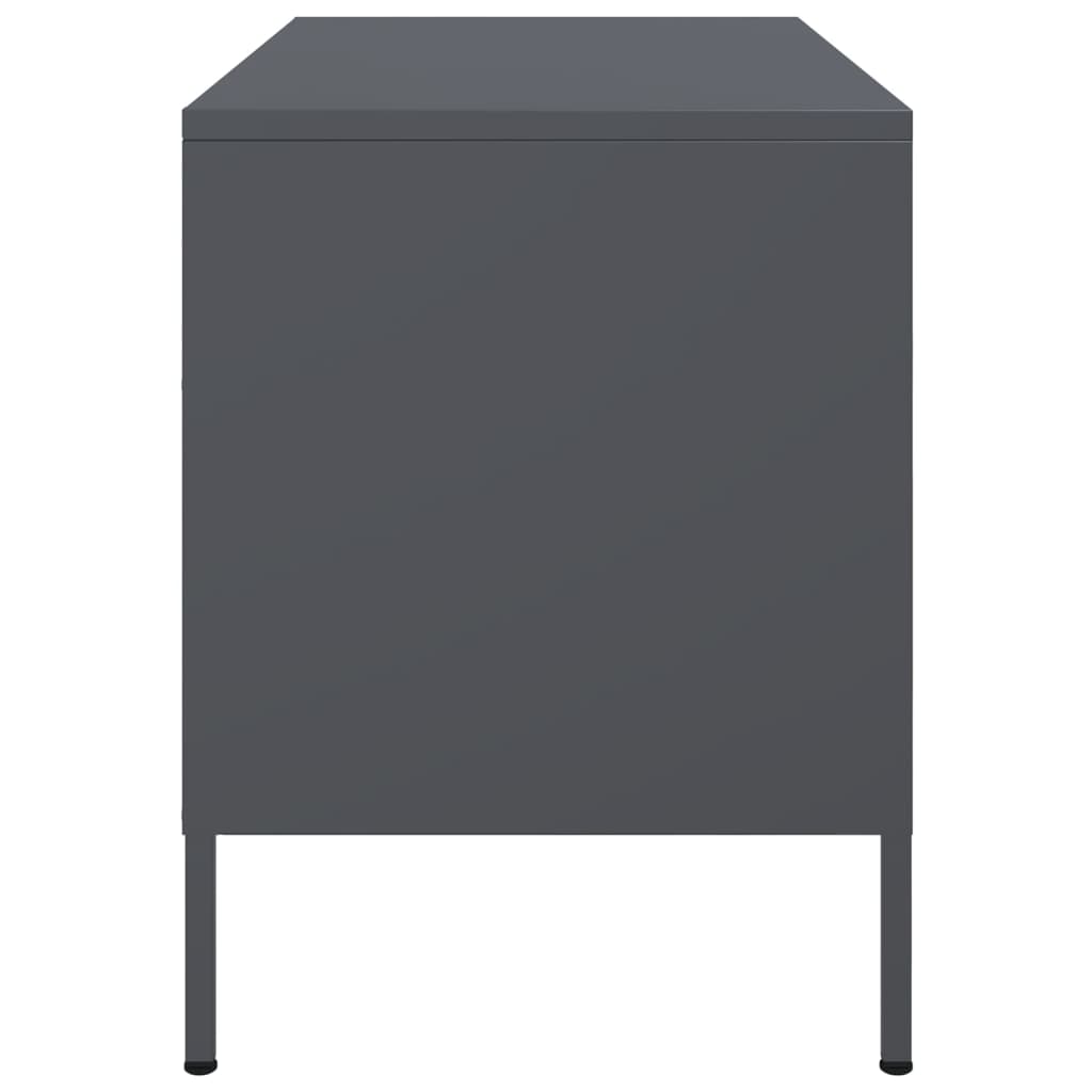 Meuble TV anthracite 68x39x50,5 cm acier - XIOS