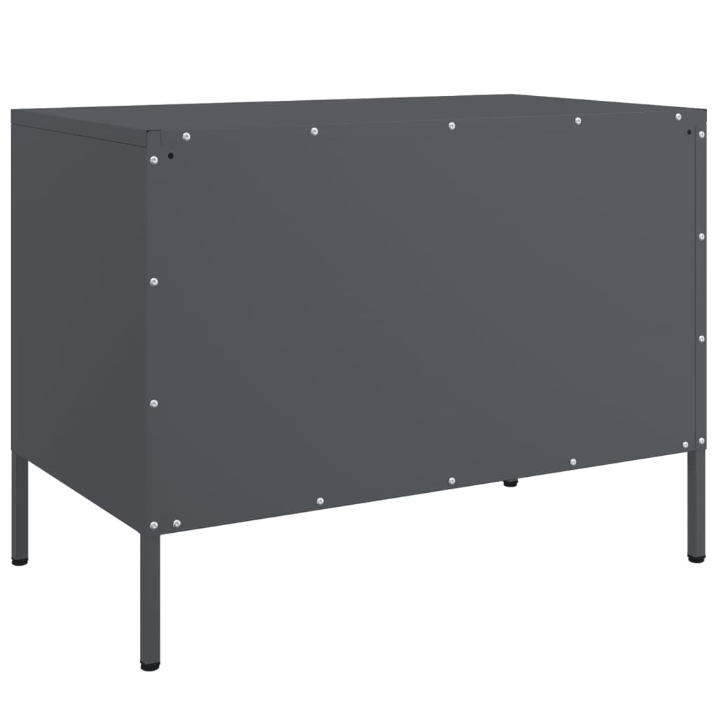 Meuble TV anthracite 68x39x50,5 cm acier - XIOS