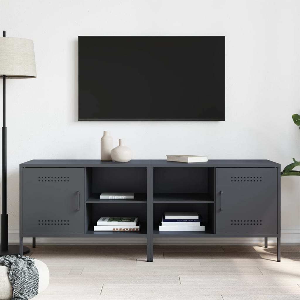 Meubles TV 2 pcs anthracite 68x39x50,5 cm acier - XIOS