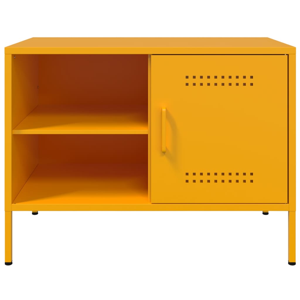 Meubles TV 2 pcs jaune moutarde 68x39x50,5 cm acier - XIOS