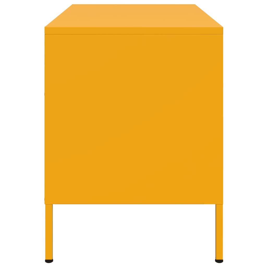 Meubles TV 2 pcs jaune moutarde 68x39x50,5 cm acier - XIOS