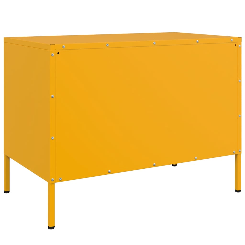Meubles TV 2 pcs jaune moutarde 68x39x50,5 cm acier - XIOS