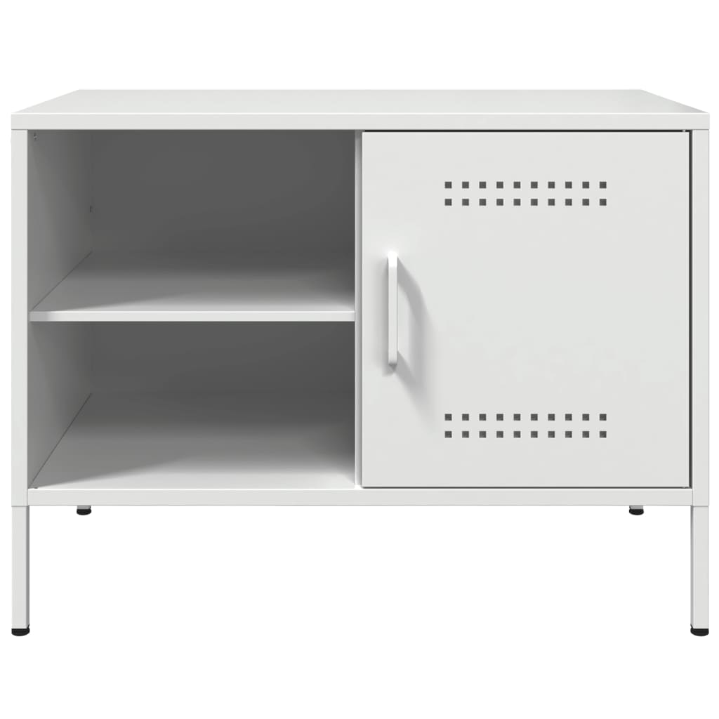 Meuble TV blanc 68x39x50,5 cm acier - XIOS