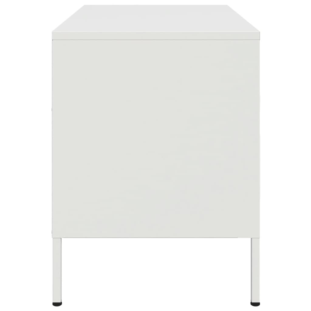 Meuble TV blanc 68x39x50,5 cm acier - XIOS