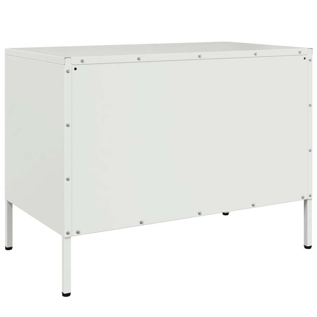 Meuble TV blanc 68x39x50,5 cm acier - XIOS