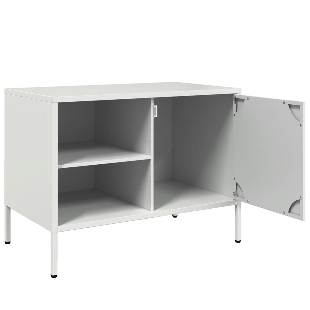 Meuble TV blanc 68x39x50,5 cm acier - XIOS