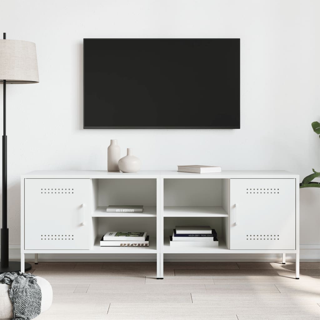 Meubles TV 2 pcs blanc 68x39x50,5 cm acier - XIOS